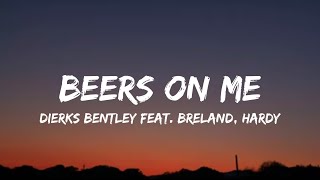 Dierks Bentley feat Breland Hardy  Beers On Me lyrics [upl. by Solange375]