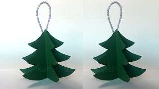 Weihnachten basteln DIY Weihnachtsbaum falten Weihnachtsdeko Weihnachtsschmuck Christbaumschmuck [upl. by Htrow]