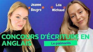 CLIP  interview Lisa Michaud et Jeanne Bougro concours décriture en langue anglaise [upl. by Viquelia]