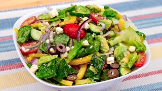 Der leckerste Griechischer Salat Einfacher und leckerer Athener Salat ASMR Rezepte [upl. by Spatola]