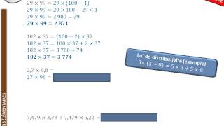 Exercice Calcul mental et distributivité [upl. by Eliak]