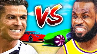 Ronaldo VS LeBron  Car Wars [upl. by Aihsenrad]