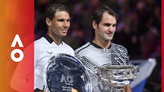 Federer vs Nadal  Australian Open 2017  Last 5 games with commentary [upl. by Paza387]