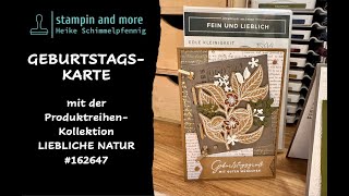 Geburtstagskarte mit der Kollektion LIEBLICHE NATUR von StampinUp© [upl. by Maggie801]