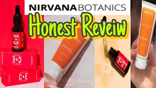 Nirvana botanics vitamin ce serum review  nirvana botanics sunscreen [upl. by Gnud]