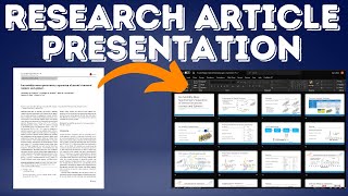 How to Create A Journal Article Presentation in PowerPoint  Create presentations for journal club [upl. by Nenerb]