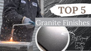 Types of Granite Finishes  Leather  Lapatro  Flamed Sandblast  Bush hammer  adityastonex [upl. by Stag]