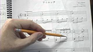 Arietta left hand A section  suzuki piano book 2 [upl. by Ybba]