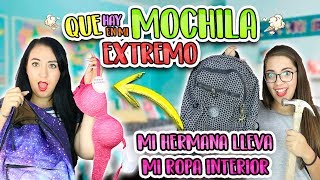 ¿QUE HAY EN MI MOCHILA EXTREMO  RETO  Regreso A Clases KD [upl. by Tirma]