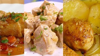 4 recetas de POLLO faciles y RAPIDAS de hacer [upl. by Ruford]