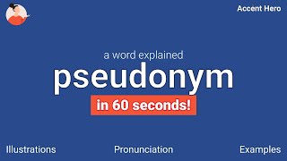 PSEUDONYM  Meaning and Pronunciation [upl. by Ahsekram912]