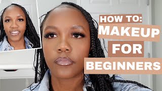 Beginner Makeup Routine  Minimal Makeup Tutorial  Black Girl Makeup Tutorial [upl. by Rialb]