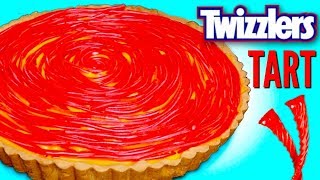 TWIZZLERS TART  How To Make Candy Twizzler Dessert Pie [upl. by Shalne]