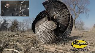 Nebraska Turkey Double Head Chop with the Magnus Bullhead [upl. by Ilah]