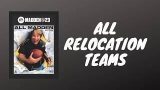 All Madden 23 Relocation Teams [upl. by Papst3]