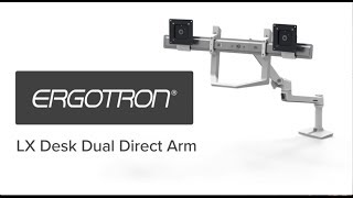 Ergotron LX Desk Dual Direct Arm  Radius Office [upl. by Leddy]