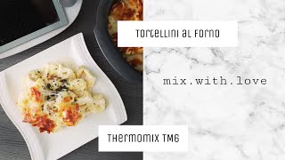 Tortellini in Schinken Sahne Soße mit Käse überbacken 😍 Thermomix TM6 [upl. by Krysta946]