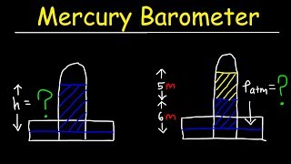 Mercury Barometer Problems Physics  Air Pressure Height amp Density Calculations  Fluid Statics [upl. by Hayne523]