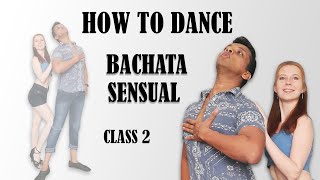 How to dance  bachata sensual  learn to dance for free class 2 [upl. by Leinto]