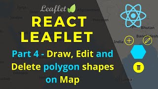 React Leaflet  Draw edit and delete polygon layer in map  Get polygon coordinates in leaflet [upl. by Bebe886]