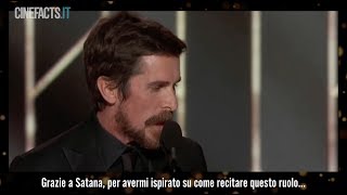 Il discorso di Christian Bale ai Golden Globes 2019 CineFacts [upl. by Slotnick855]