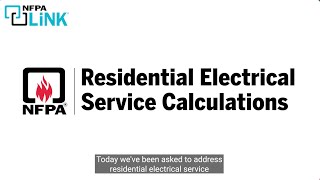 Understanding Residential Electrical Service Calculations in the NEC® [upl. by Zerimar]