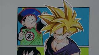 REMEMBERING TEEN GOHAN  dragonballzdrawing dragonball akiratoriyama animeart drawing art [upl. by Bonita]