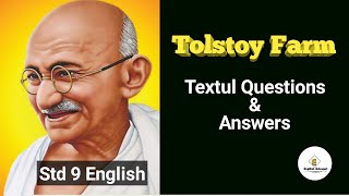 Questions and Answers Tolstoy Farm  Std 9 English  by English Eduspot [upl. by Eemla]