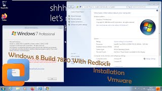 Windows 8 Build 7850 Installation with Redlock  Vmware [upl. by Ahron]