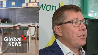 Saskatchewan premier defends plan to use notwithstanding clause to pass school gender pronoun policy [upl. by Airdnna]