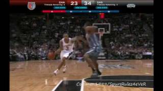 NBA San Antonio Spurs Vs Charlotte Bobcats December 12 2009 First Half Highlights [upl. by Portia448]