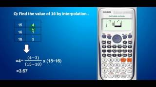 Linear Interpolation by CASIO fx991ES Scientific Calculator [upl. by Ehlke]