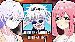 100 girlfriends who really love you react to Aijou Rentarou as Gojo satoru  Gacha React [upl. by Sioled]