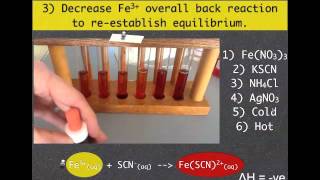 VCE Chemistry Unit 3 Equilibrium Iron Thiocyanate [upl. by Wilfrid352]