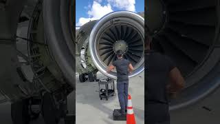 Aeroplane impeller checking aircraft aviation jet [upl. by Celina]