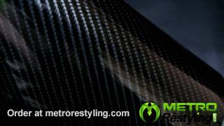 Black 3d Carbon Fiber Vinyl Film metrorestylingcom [upl. by Aerda]