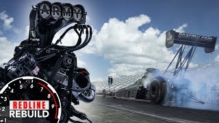 What goes into rebuilding an 11000hp Top Fuel dragster engine  Redline Rebuilds Explained [upl. by Glendon]