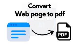 Convert web page to pdf [upl. by Ahsitahs]