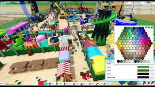 Playing Theme park tycoon roblox [upl. by Asil]