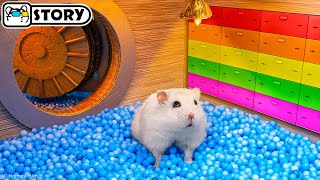 🐹 Hamster Escapes the Prison Maze and Robs the Bank on the Alien Ship 🐹 Homura Ham Pets [upl. by Garry340]