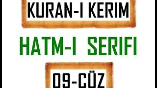 Kuran 9 CÜZ Kuran Kerim Hatmi Şerif Hatim arapça türkçe mukabele Quran muslim islam [upl. by Bonner516]