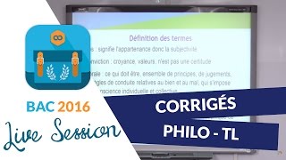 Bac 2016  Corrigés de Philo  Terminales L [upl. by Kcira]