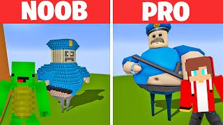 MIKEY vs JJ  NOOB vs PRO Police BARRY Build Challenge in Minecraft [upl. by Eisseb]