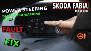 SKODA FABIA Power Steering Fault and fix Mk1 9907 [upl. by Aihtennek]