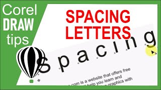 Spacing letters in CorelDraw [upl. by Glinys144]