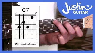 G7 C7 B7 Chords Guitar Lesson BC141 Guitar for beginners Stage 4 [upl. by Henn]