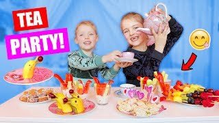 TEA PARTY met DE ZOETE ZUSJES 5 Super Lekkere Hapjes Maken ♥DeZoeteZusjes♥ [upl. by Akinimod]