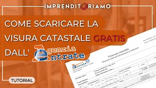 Come scaricare la visura catastale gratis dallAgenzia delle Entrate [upl. by Greenwell]