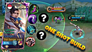 GRANGER ONE SHOT BUILD GAMEPLAY 🔥  MOBILE LEGENDS  DANGERZONE [upl. by Hguh]