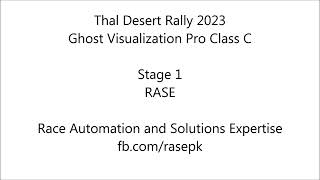 Thal Desert Rally 2023 Ghost Visualization With Speed and Distance Graph Pro Class C [upl. by Kevin472]